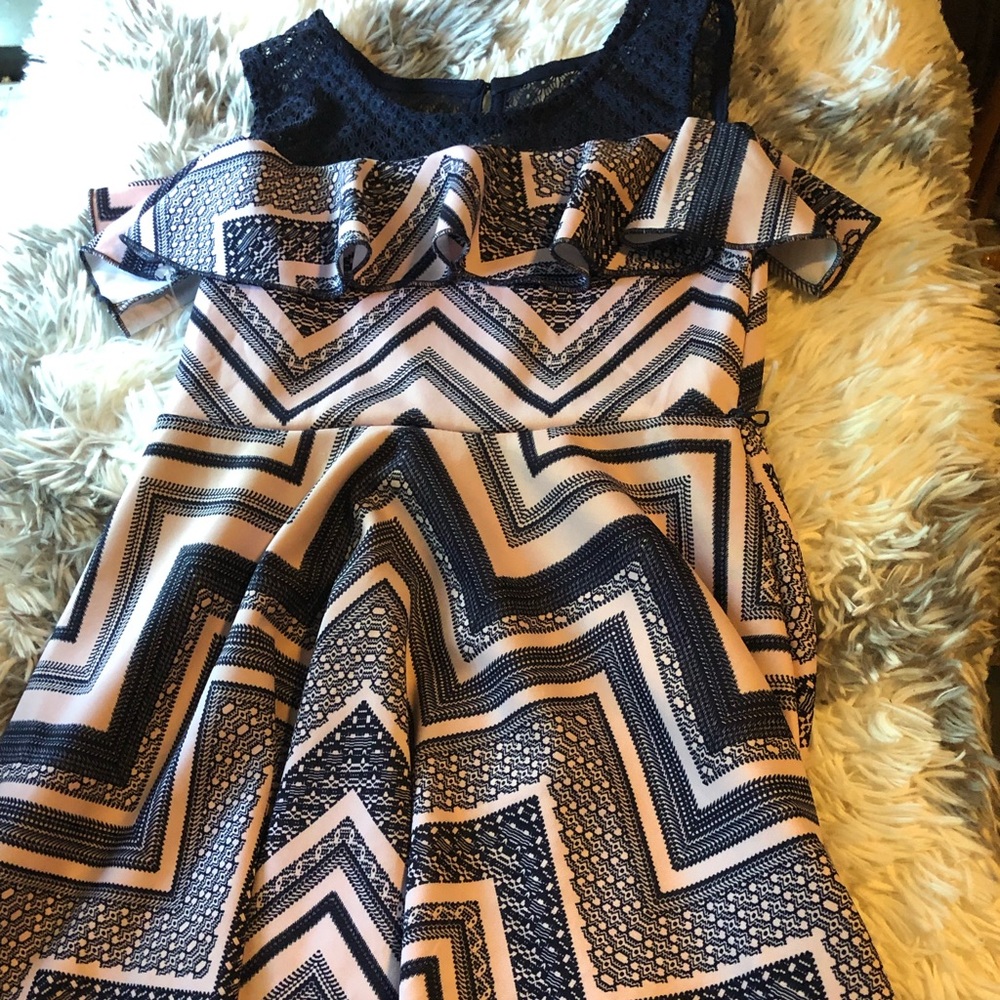 Off shoulder skater dress